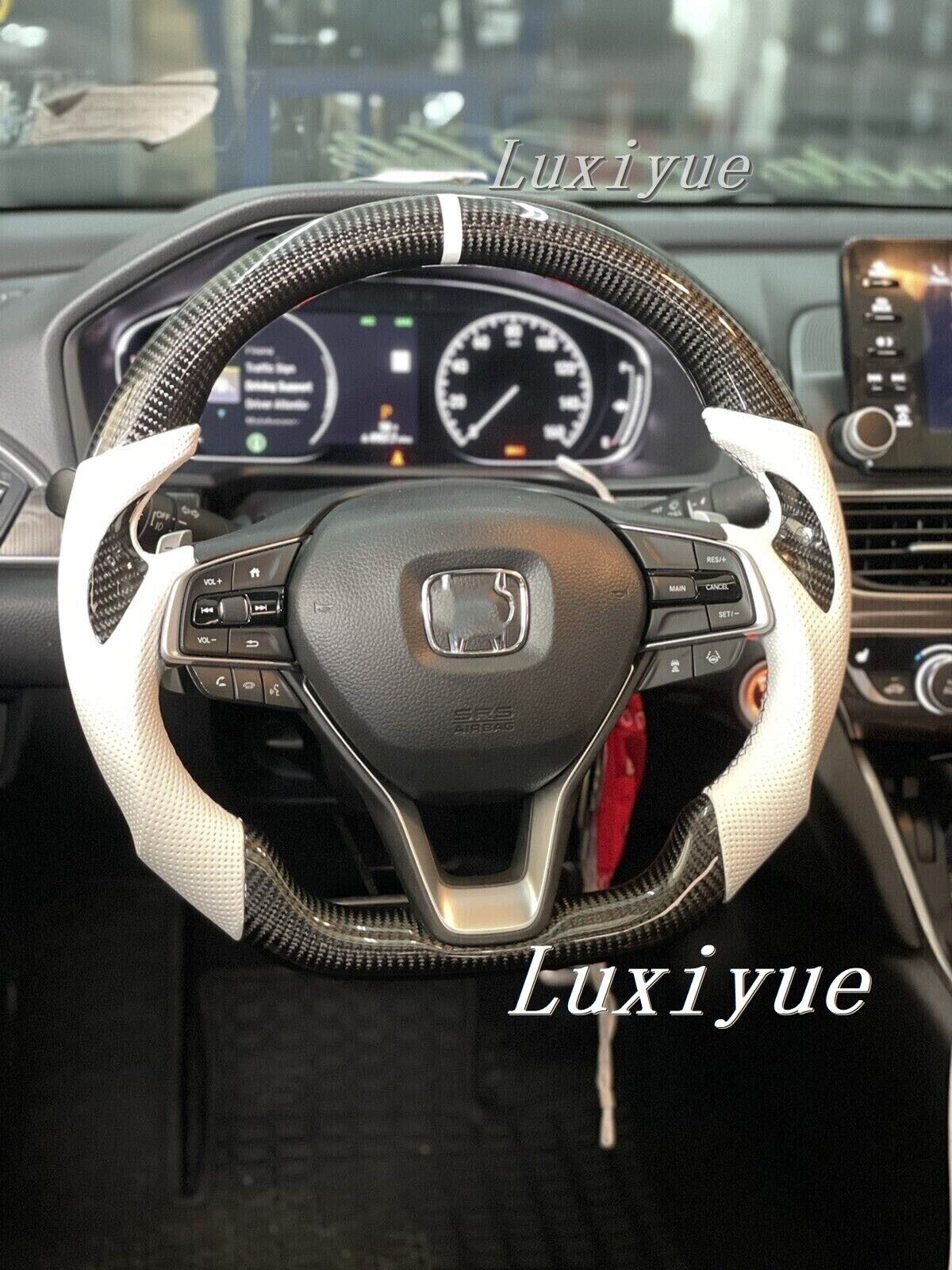 New Carbon Fiber Customized steering wheel For 2018-2021 Honda Accord 10th White