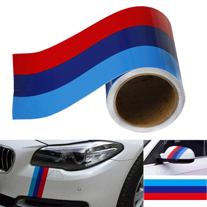 Auto M-Colored Stripe Sticker Car Vinyl Decal For BMW M3-M6 3 5 6 7 Series USPS
