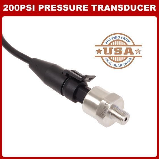 1 pc 200 Psi Stainless Steel Pressure Transducer/Sender/Transmitter Sensor