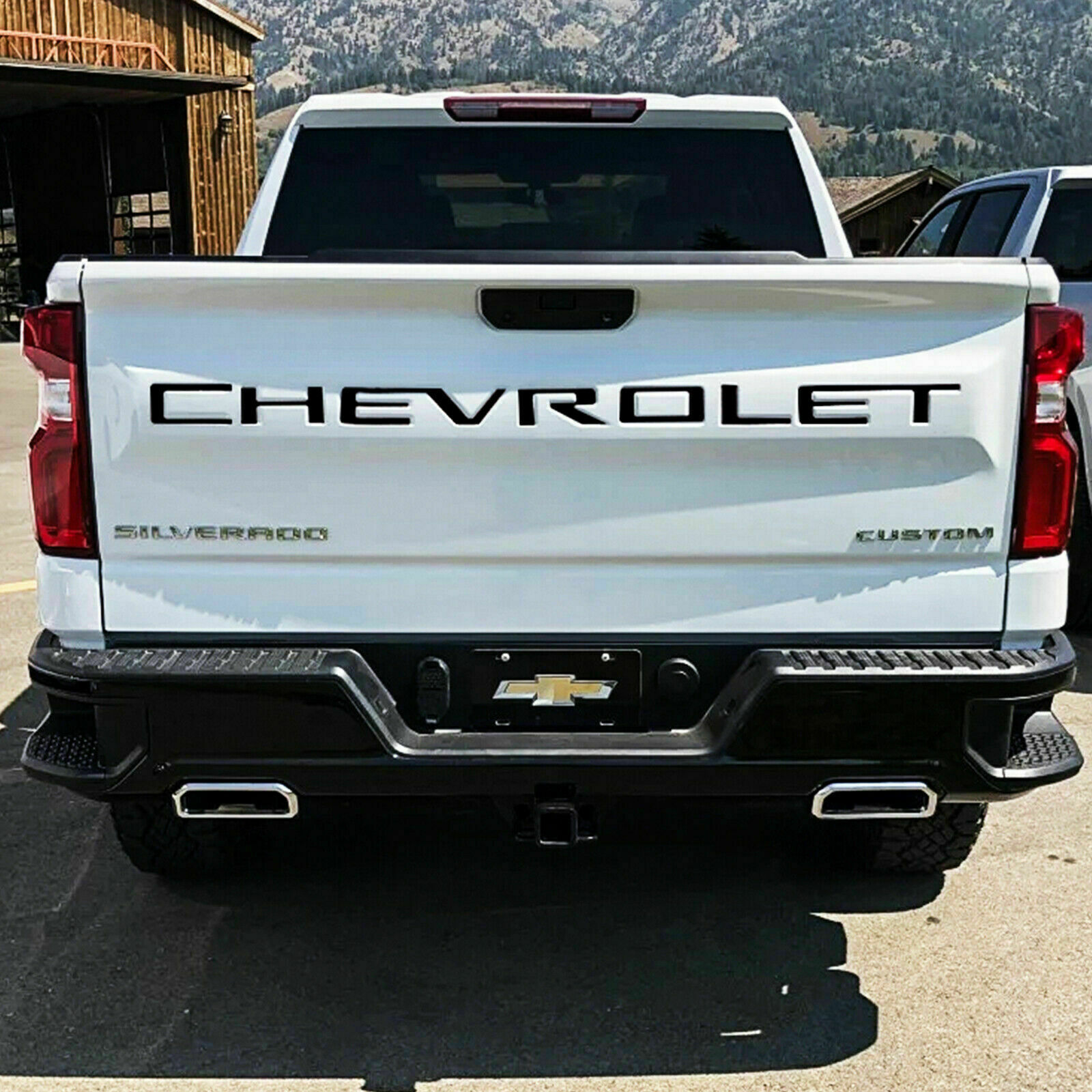 Black Decal Tailgate Insert Vinyl Stickers for Chevrolet Silverado 2019-2021 New
