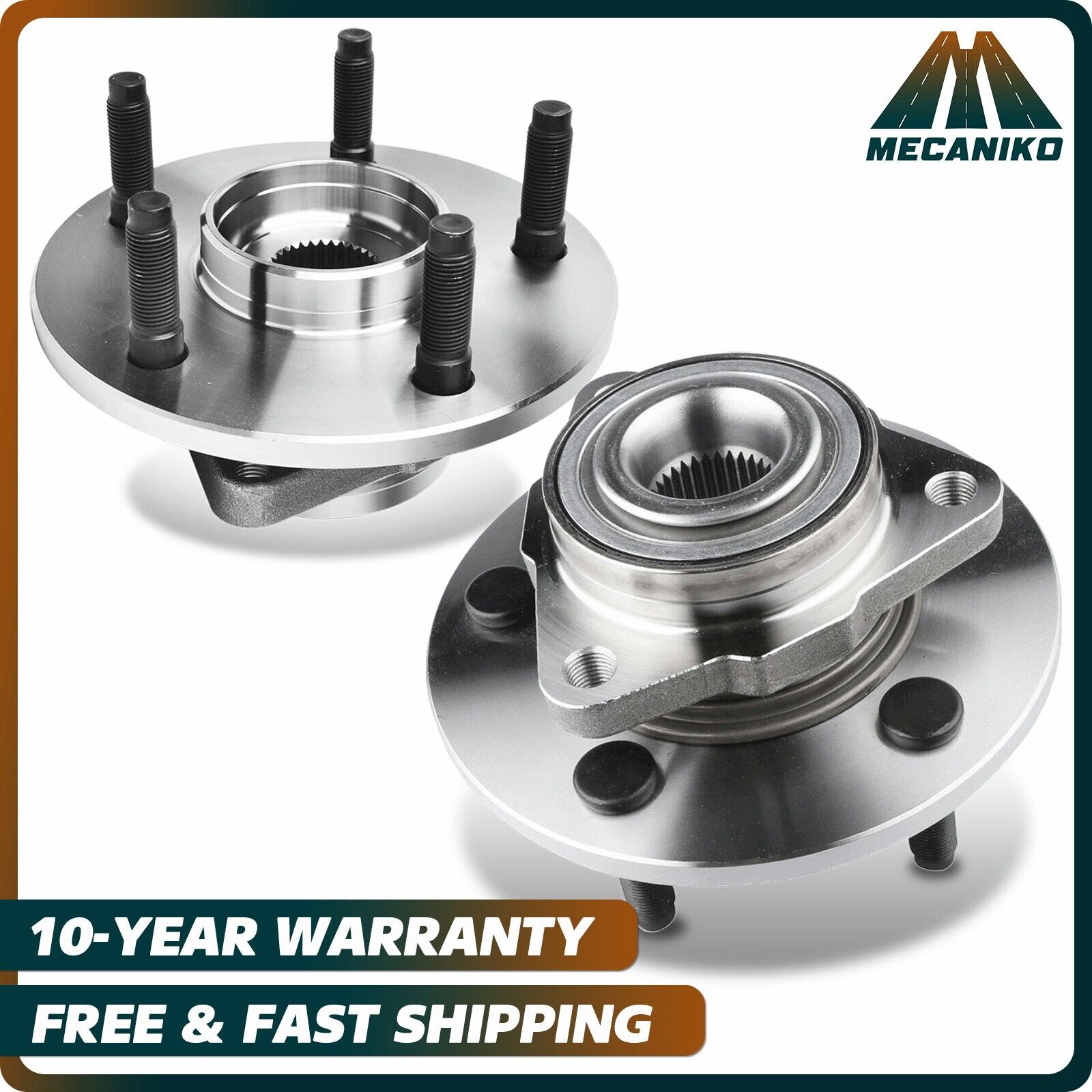 2x Front Wheel Bearing Hub for 2002-2008 Dodge Ram 1500 03 04 05 06 07 Assembly