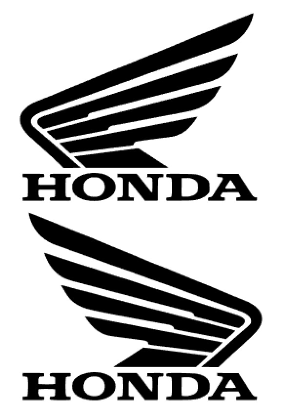 `Honda_Racing Vinyl Decal Sticker 2 Sticker Set: Cars-ATVs-MX Racing