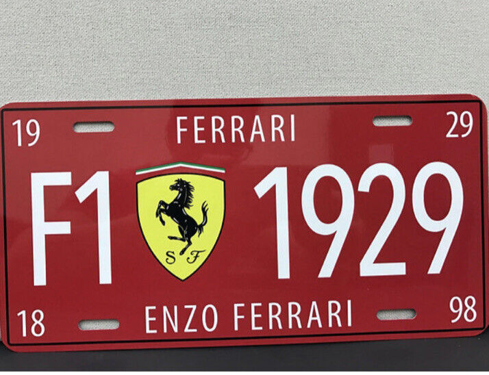 Ferrari Enzo  Racing Reproduction License Plate