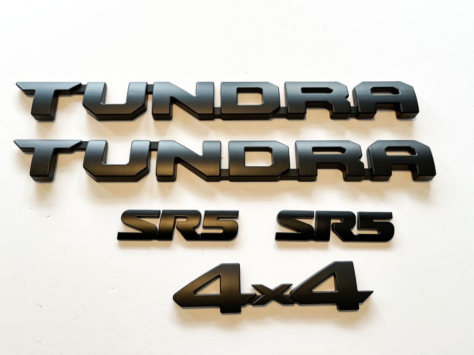 5 Pcs Matte Black Emblem Letter Name Plate For 2014-2021 TOYOTA TUNDRA
