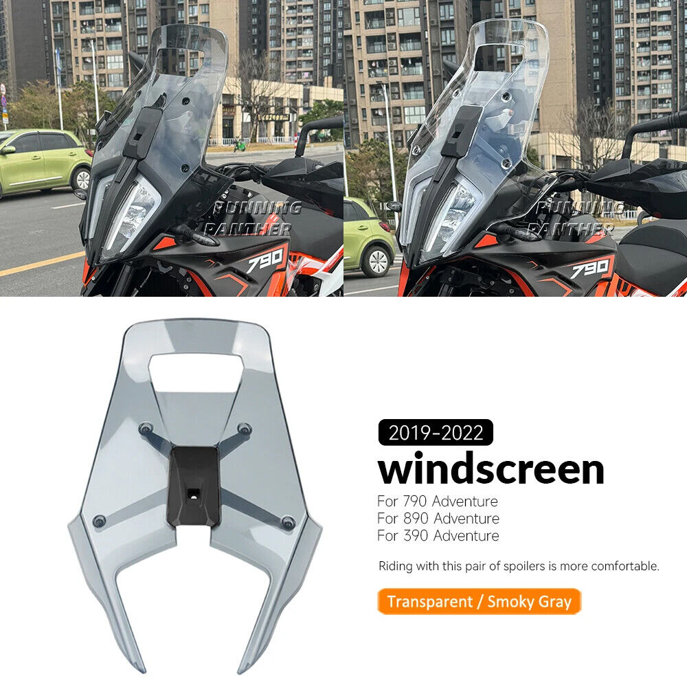 For 390 790 890 ADV Adventure 2019-2022 New Windshield Wind Deflector Windscreen