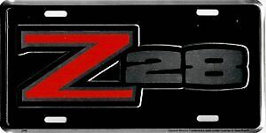 Z28 Chevy Camaro Logo Metal License Plate
