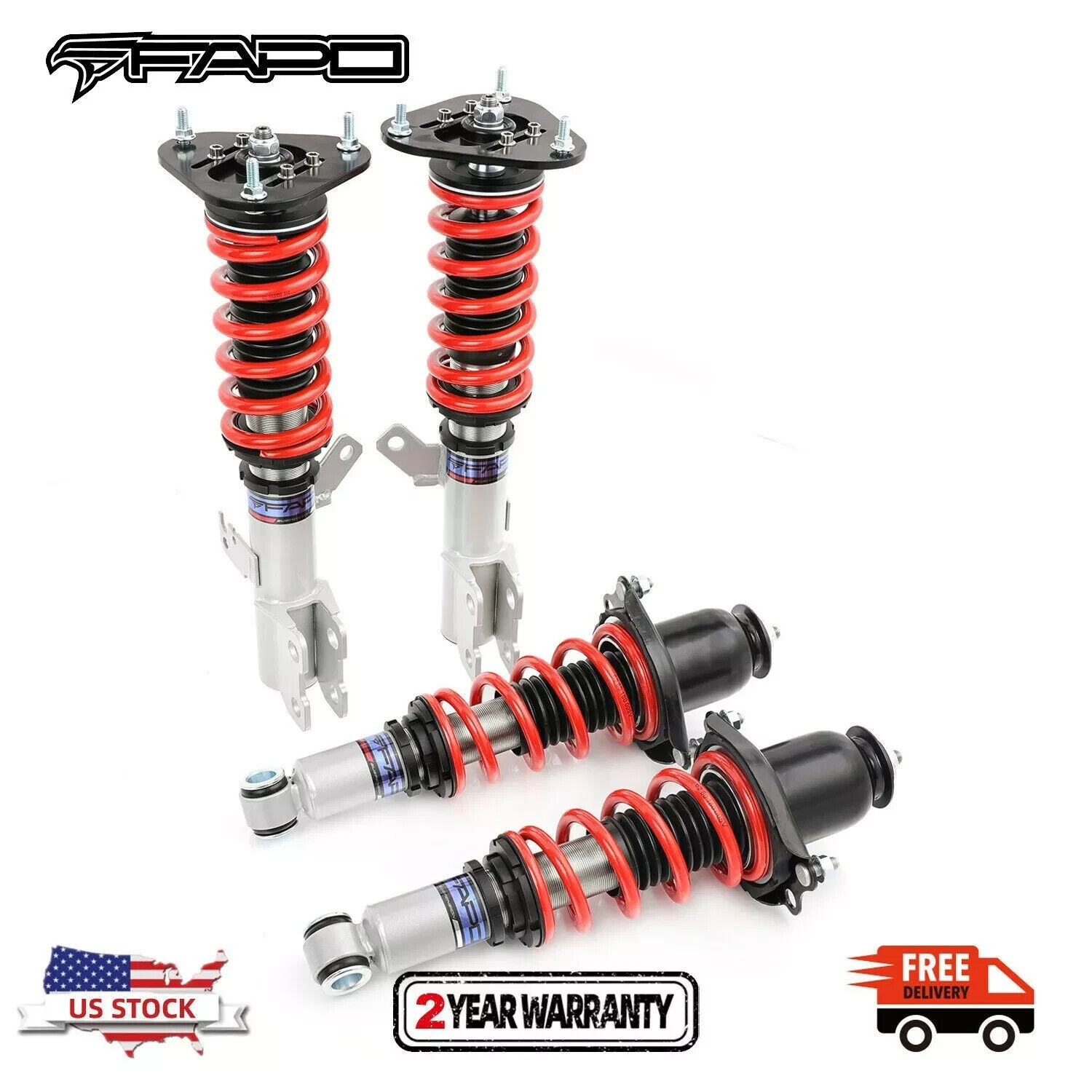 FAPO Coilovers Lowering Suspension kits for Toyota Corolla 2009-2018 Adj Height