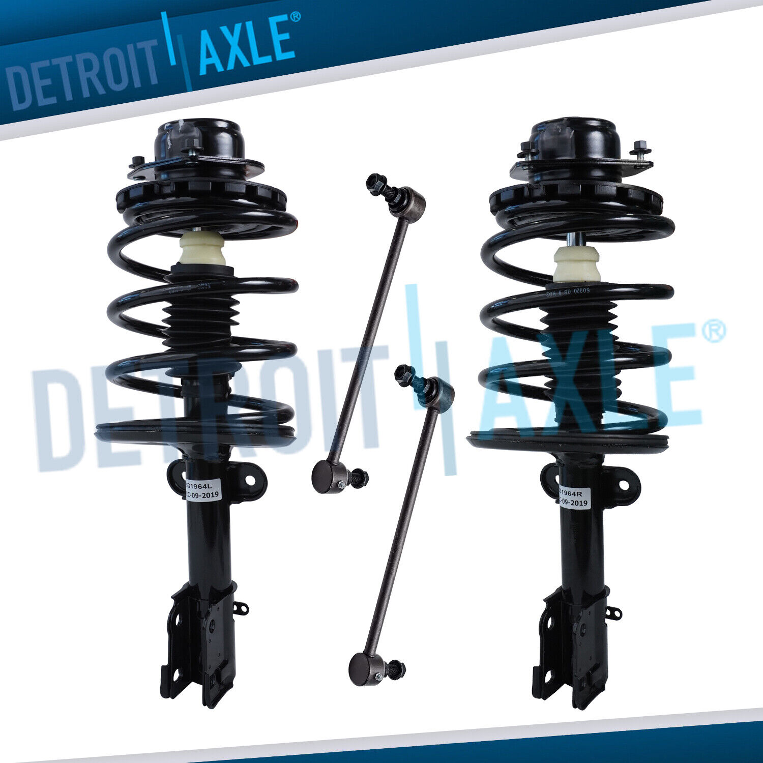 Front Struts Assembly & Sway Bar for 96-00 Chrysler Town & Country Dodge Caravan