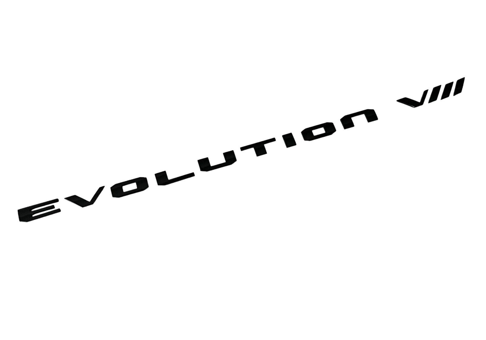 TRUNK LID BADGE EMBLEM FOR MITSUBISHI LANCER EVO EVOLUTION VIII 8 LETTERS BLACK