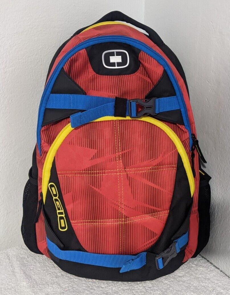 Ogio Rebel 15 Backpack Laptop Tablet Organizer Adjustable Red Black Blue Yellow 