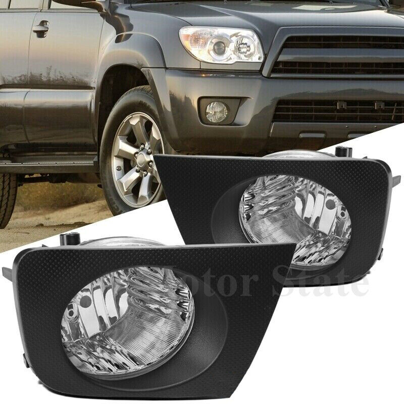 Front Pair Fog Lights Bumper Lamps Clear Fits 2006-2009 Toyota 4Runner