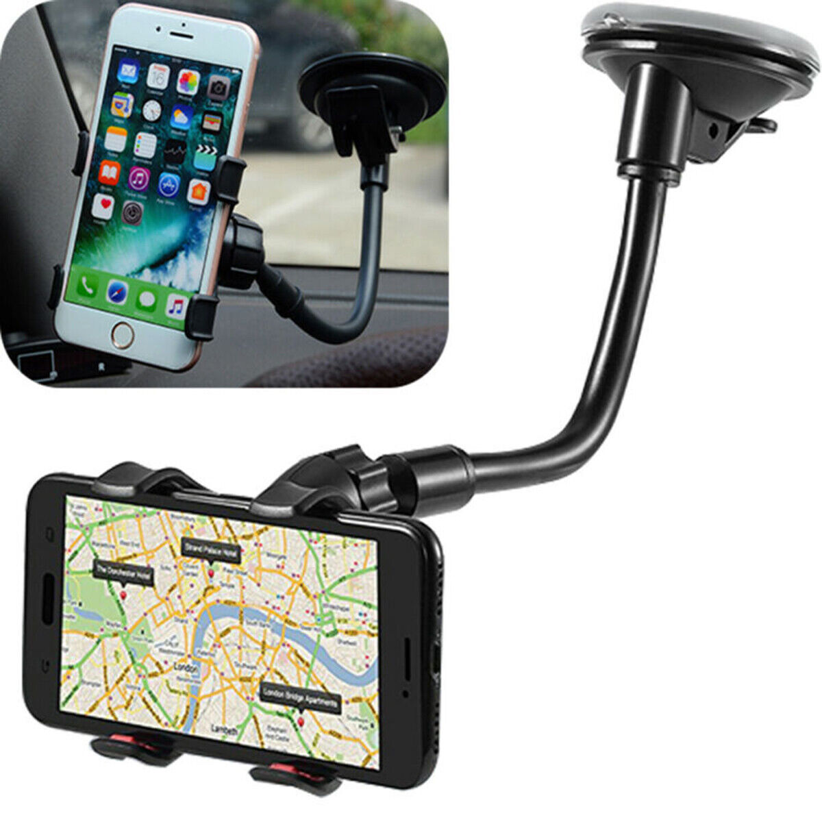 Car Windshield Mount Cradle Holder Stand 360° Rotating GPS for Universal Phone