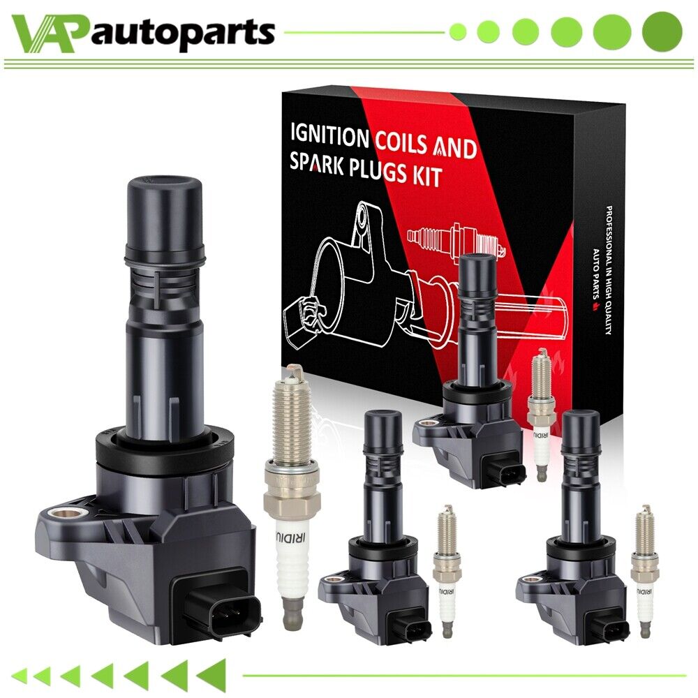 4 For 2012 Honda Civic 1.8L L4 Ignition Coil & Spark Plug