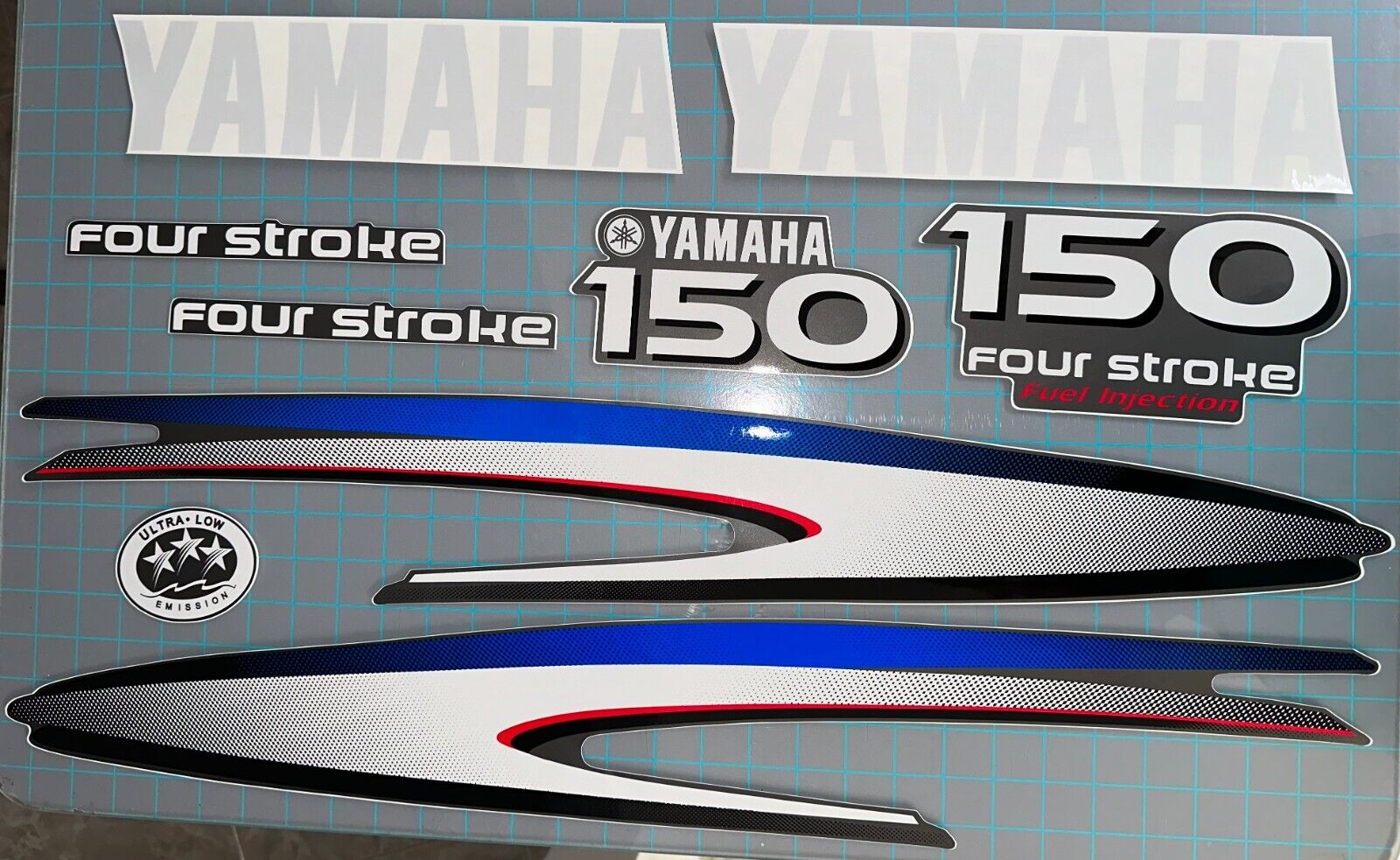 Yamaha 150hp Four Stroke Outboard Set Decal / Stickers