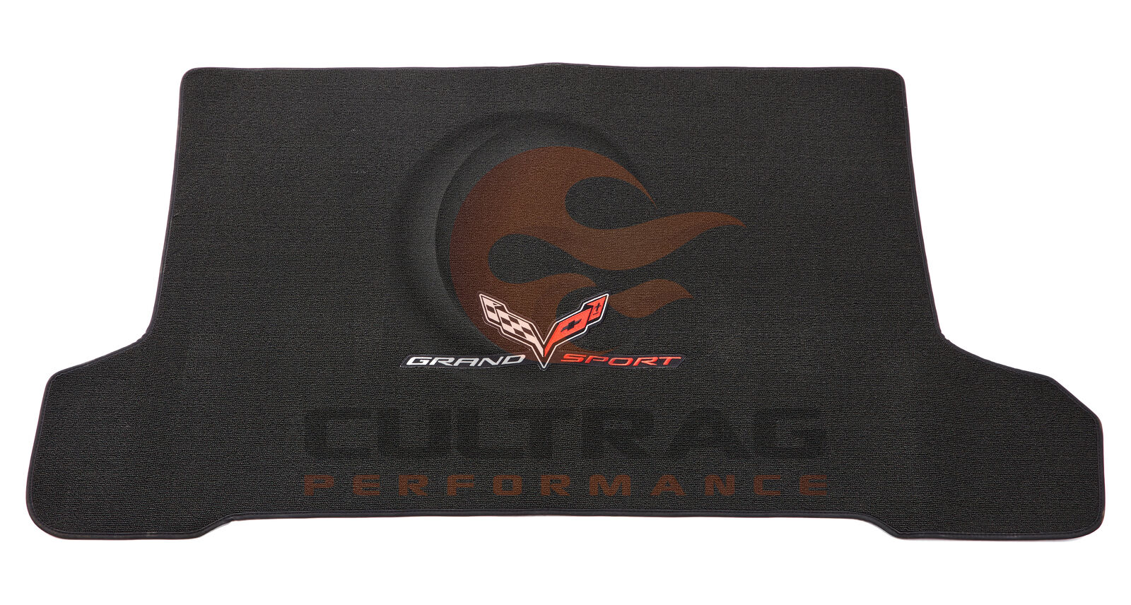 2017-2019 Corvette Black Premium Coupe Rear Cargo Mat Grand Sport Logo 23382978