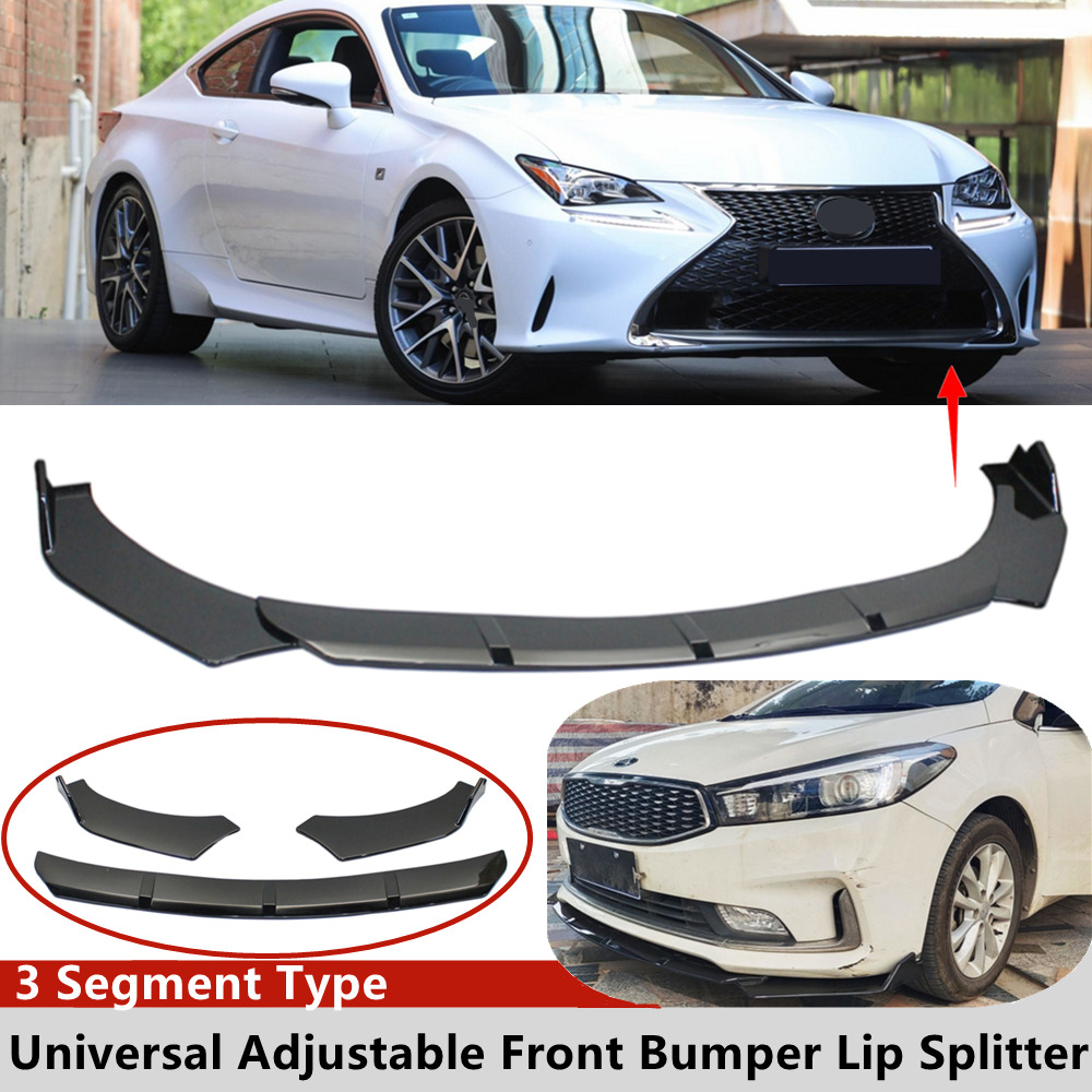Add-on Universal Fit For Lexus RC RC350 15-18 Front Bumper Lip Spoiler Splitter