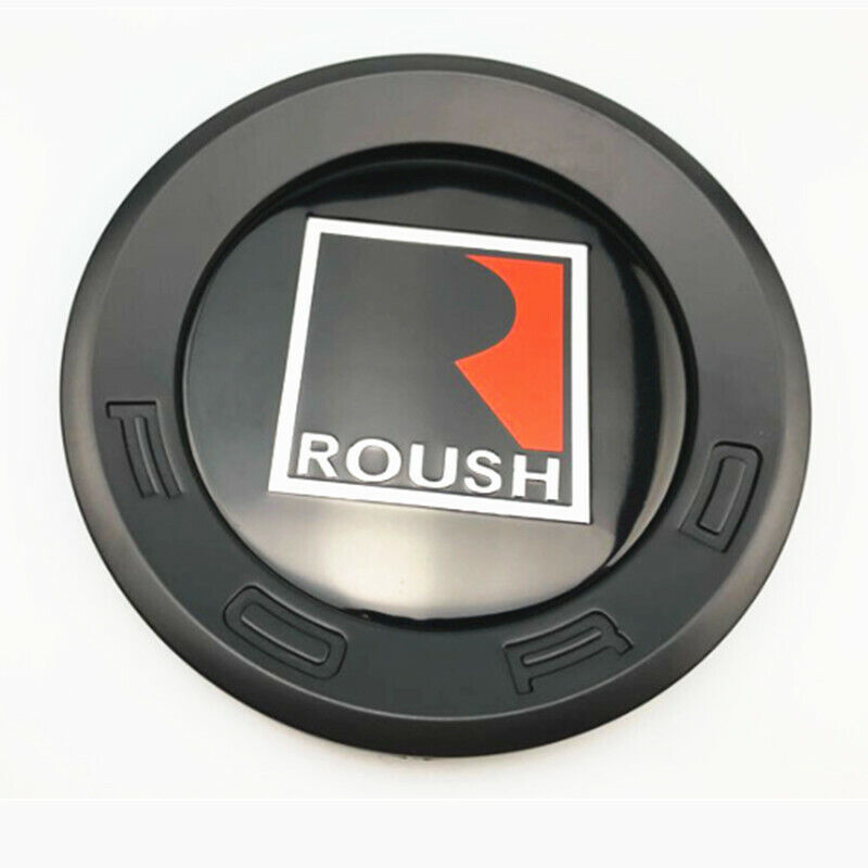 5.9\'\' Black Decklid Emblem R ROUSH Round Rear Trunk Badge Sticker for Mustang