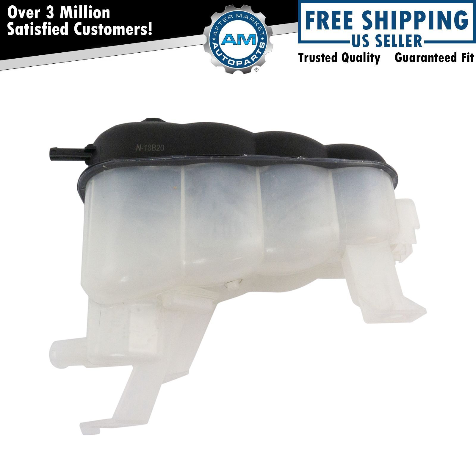 Radiator Coolant Overflow Tank Bottle Reservoir with Cap for Cadillac Chevy GMC