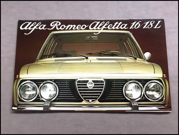 1970s Alfa Romeo Alfetta Vintage Car Sales Brochure Catalog - English