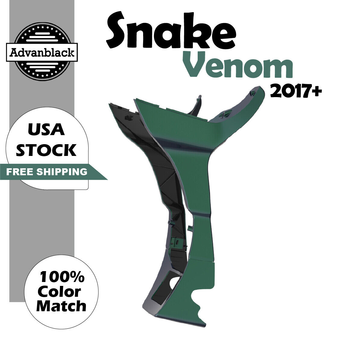 Advanblack Snake Venom Fairing Spoiler Kit Fits for 2017+ Harley Road Glide