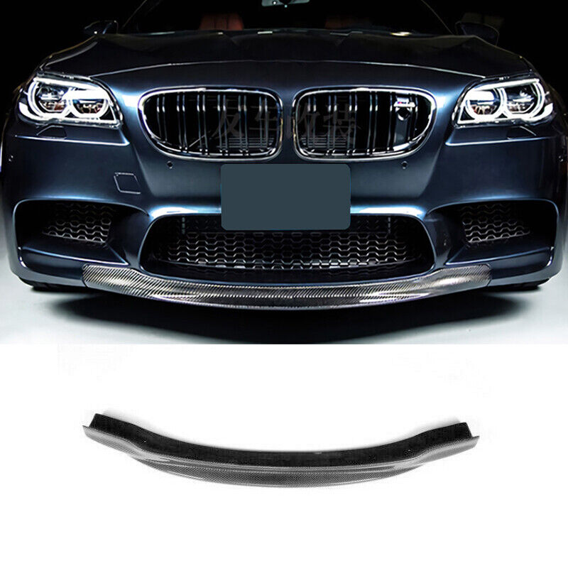 R Style For 12-2017 BMW M5 Carbon Fiber Front Bumper Chin Lip Splitter