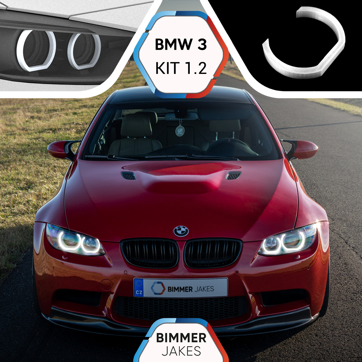 for BMW 3 E92 Coupe E93 Cabrio BJ Angel Eyes KiT 1.2 LED ring Angel Eyes Halo