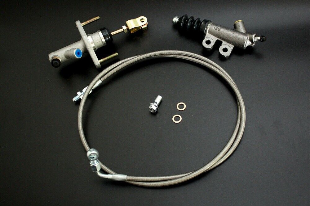 Master and Slave Cylinder and Clutch Line Kit For 1992-2000 Honda Civic