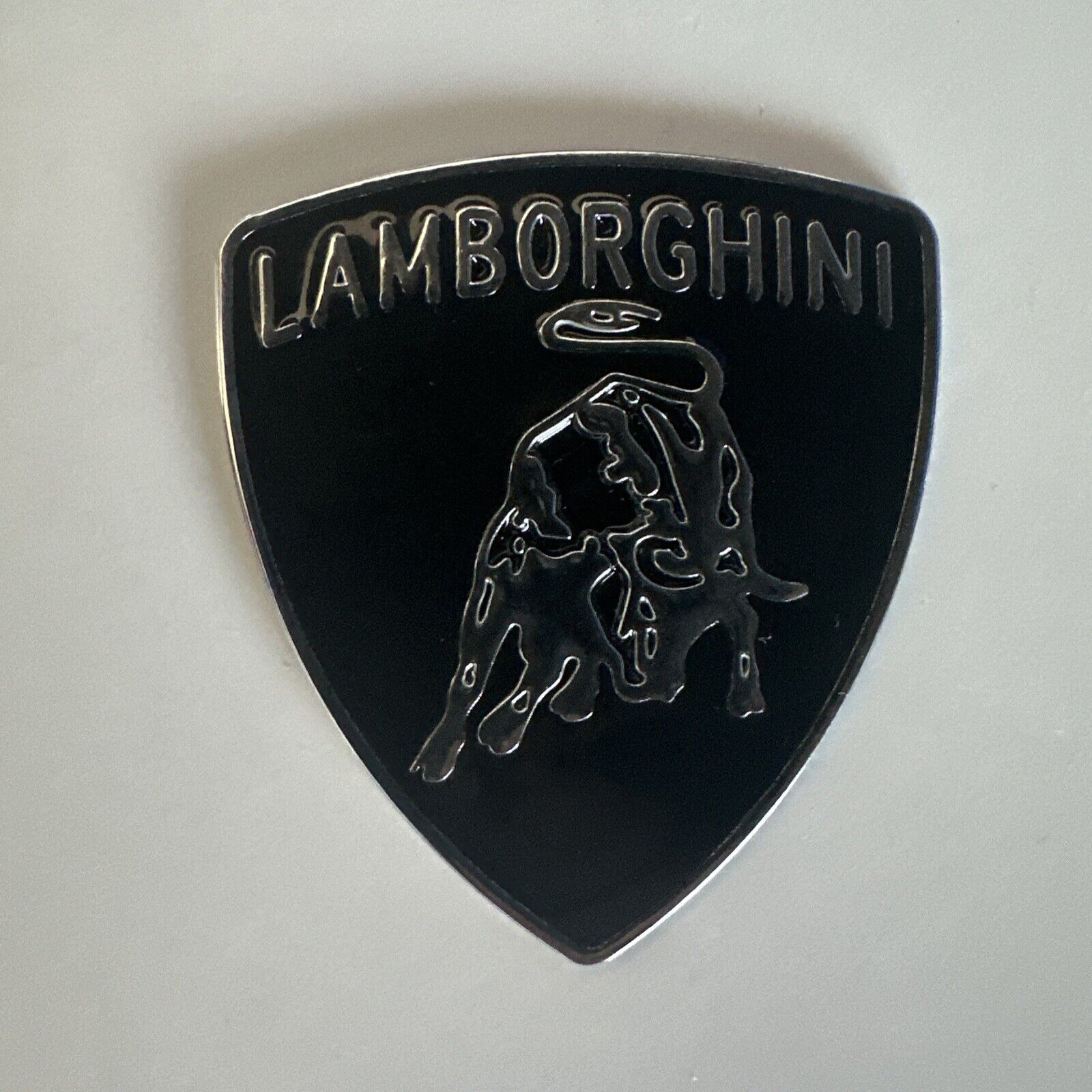 Lamborghini Front Hood Badge Emblem Decal - Sliver