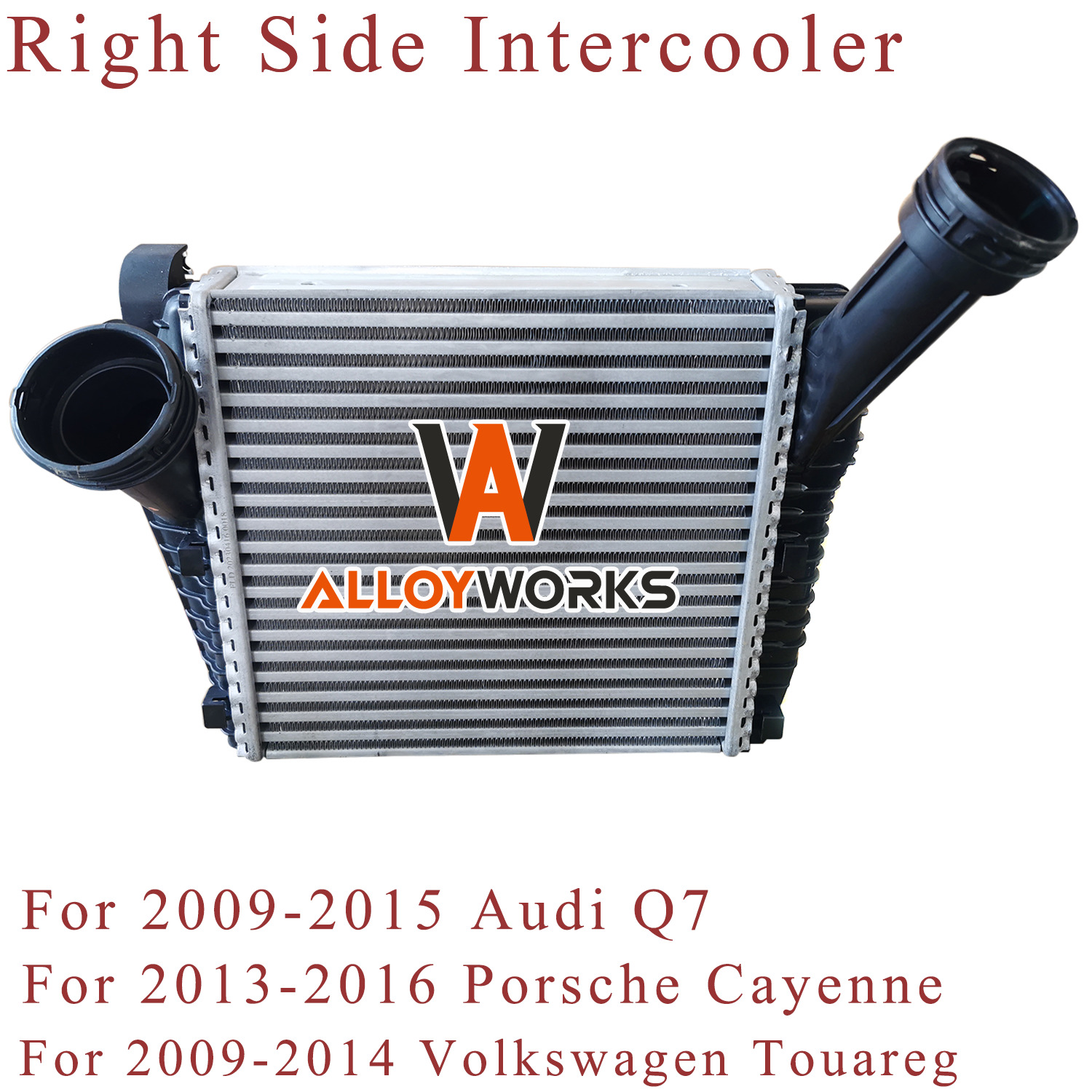 Aluminum Core Right Intercooler For 2009-2014 Porsche Cayenne/Audi Q7/VW Touareg
