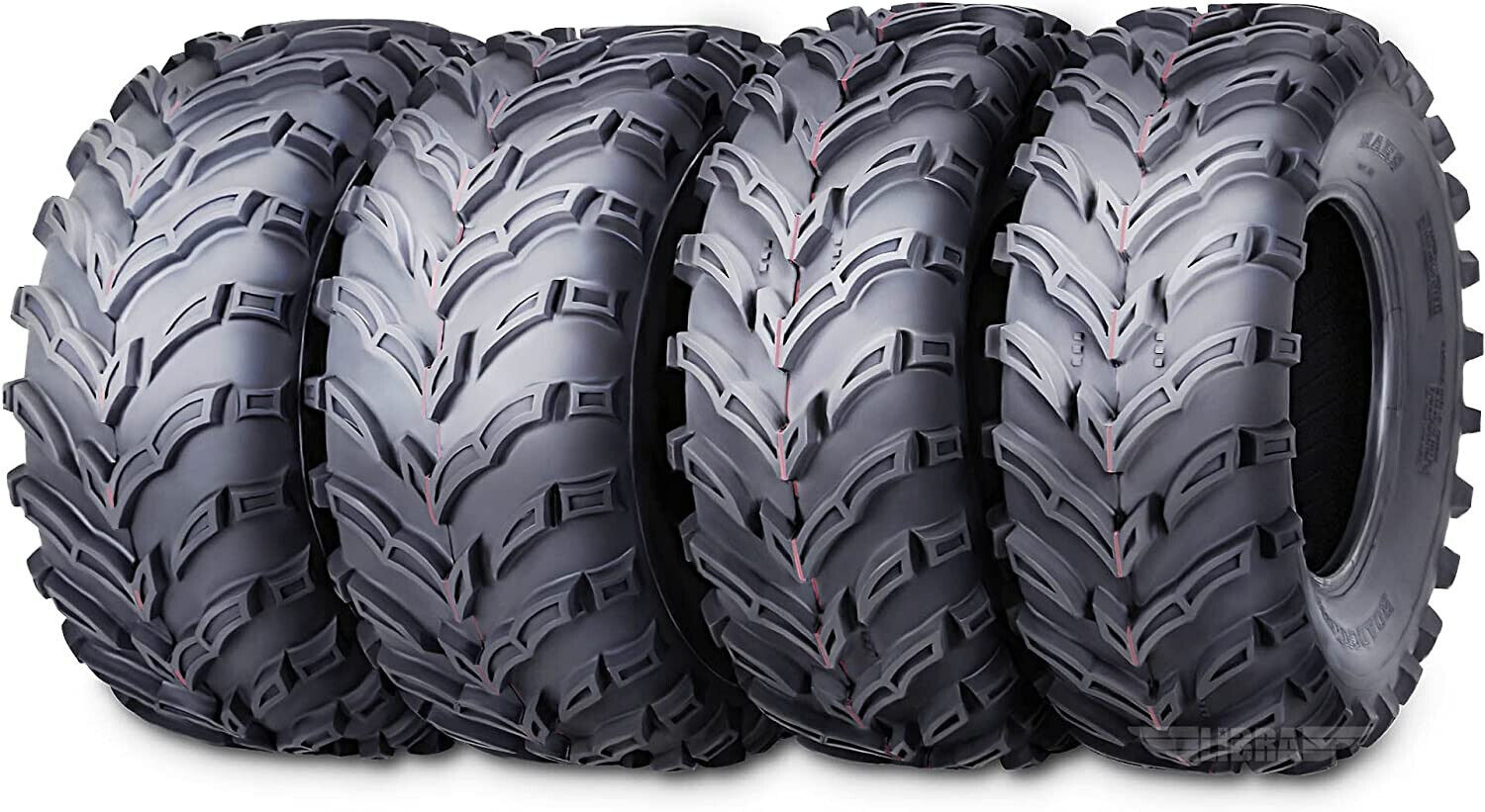 Set 4 UTV ATV Tires 26x9-12 26x9x12 Front 26x11-12 26x11x12 Rear 10275/10276 Mud