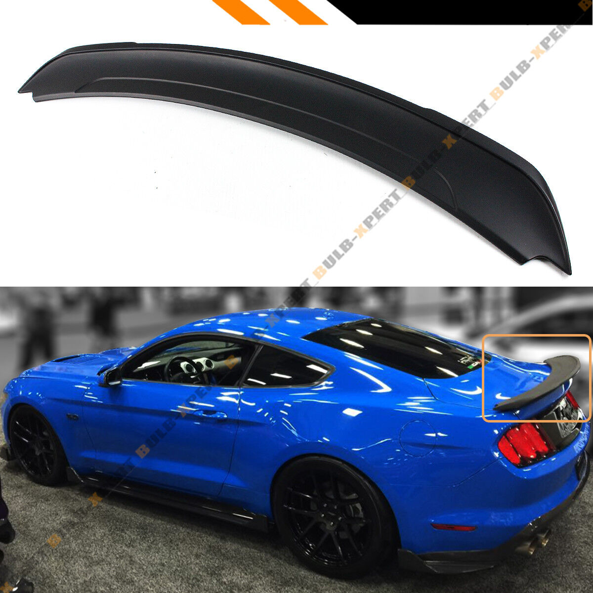 For 2015-2020 Ford Mustang GT Track Pack Style ABS Matt Black Trunk Spoiler Wing