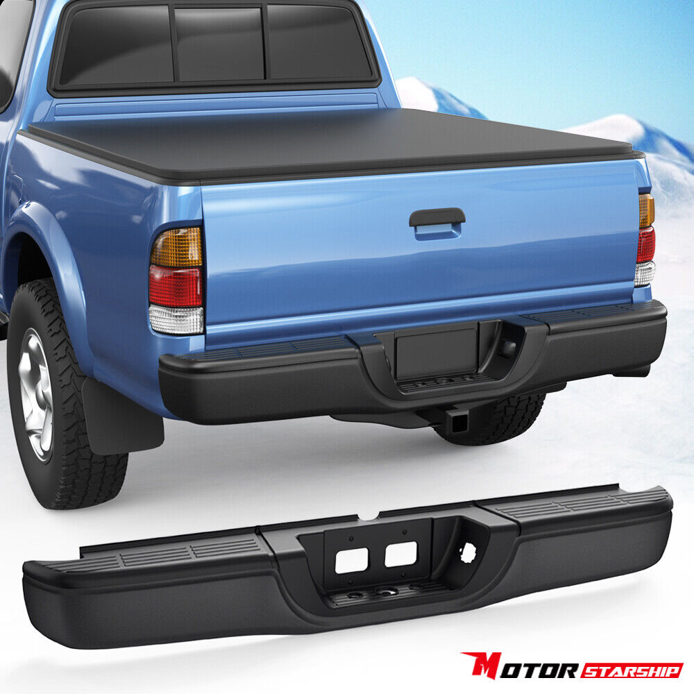 For 2000-2006 Toyota Tundra Rear Steel Black Steps Bumper Complete Assembly New