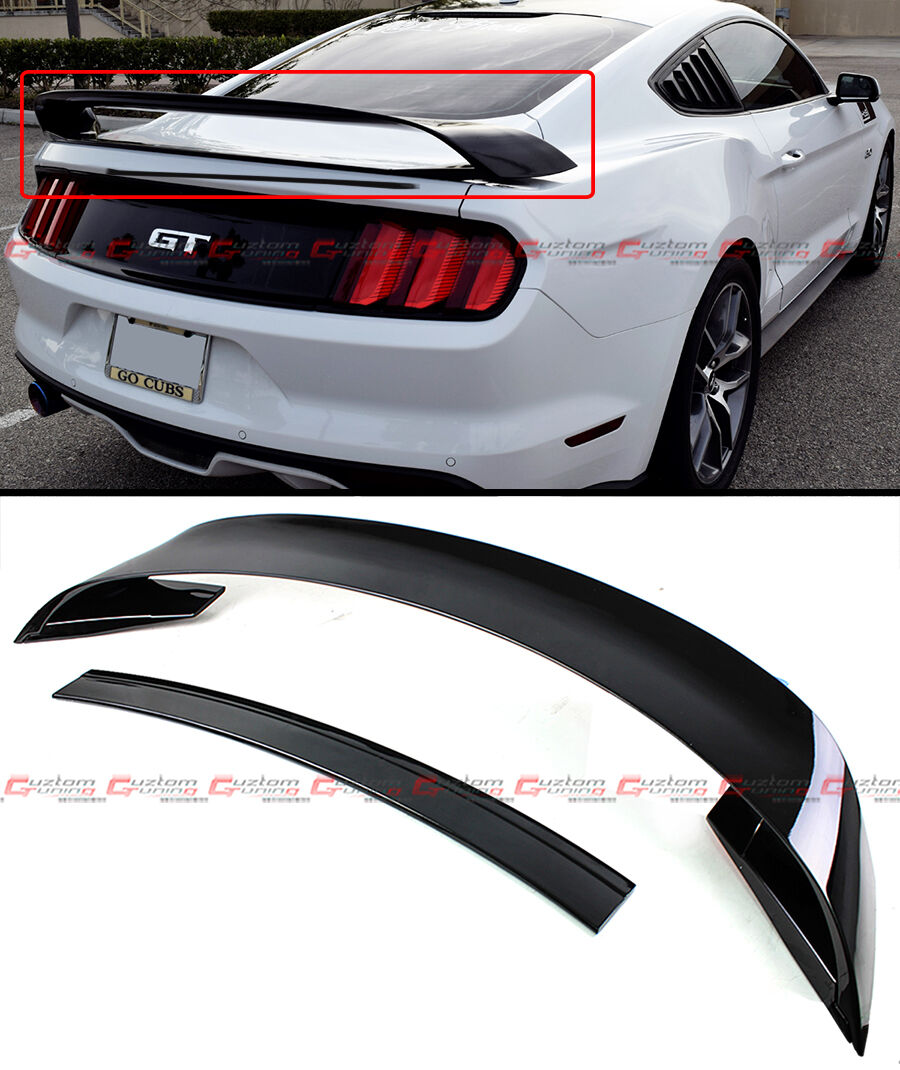 For Ford Mustang 2015-2022 GT350 Style Painted Glossy Black Trunk Spoiler Wing