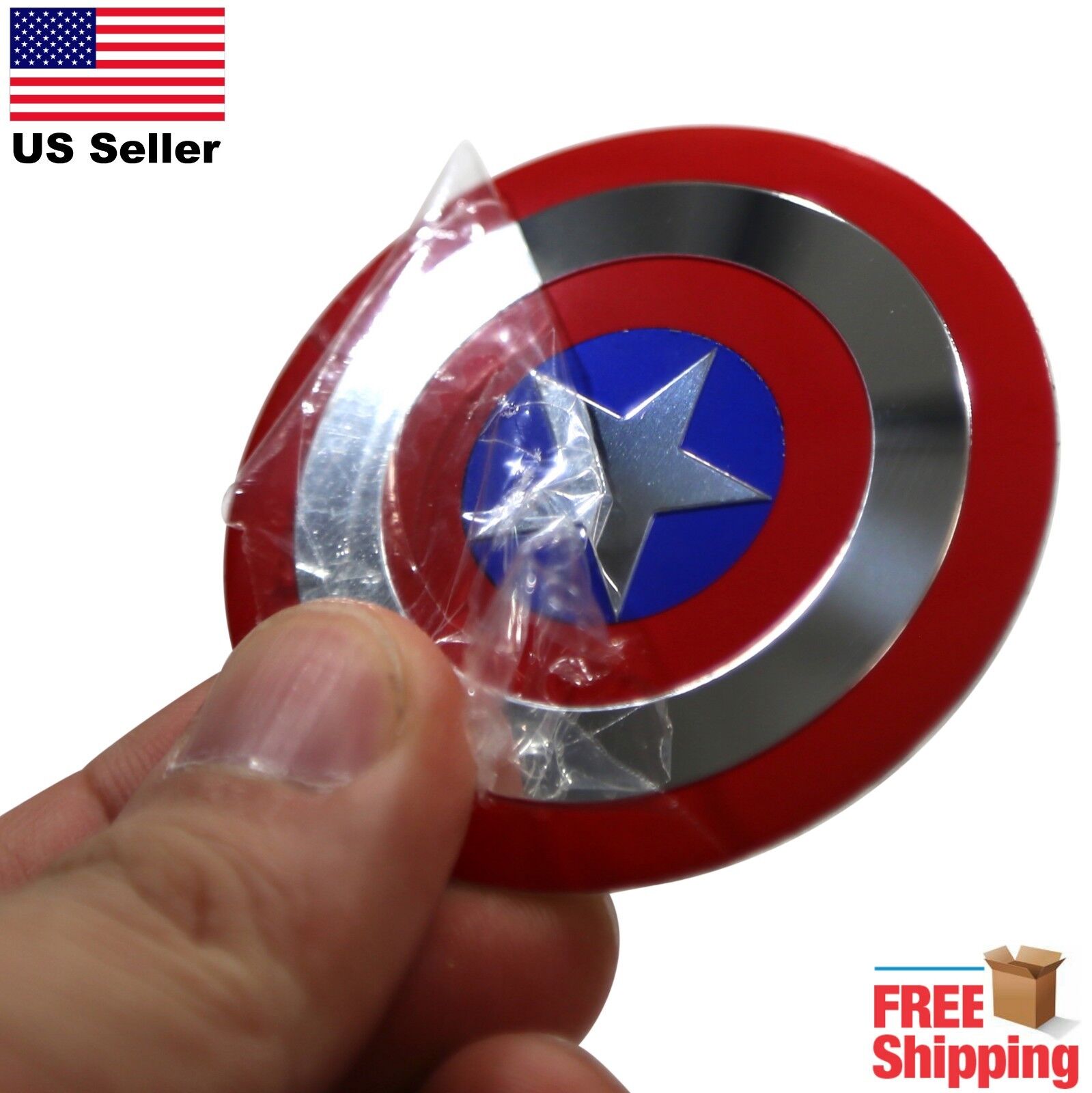 DOME SHAPE 3D Metal Captain America Shield Auto Sticker Decal Emblem 2.20\