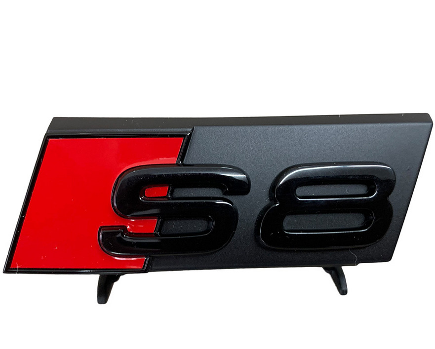Audi S8 Gloss Black Front Hood Grille Badge Logo Emblem Decal for S8 A8
