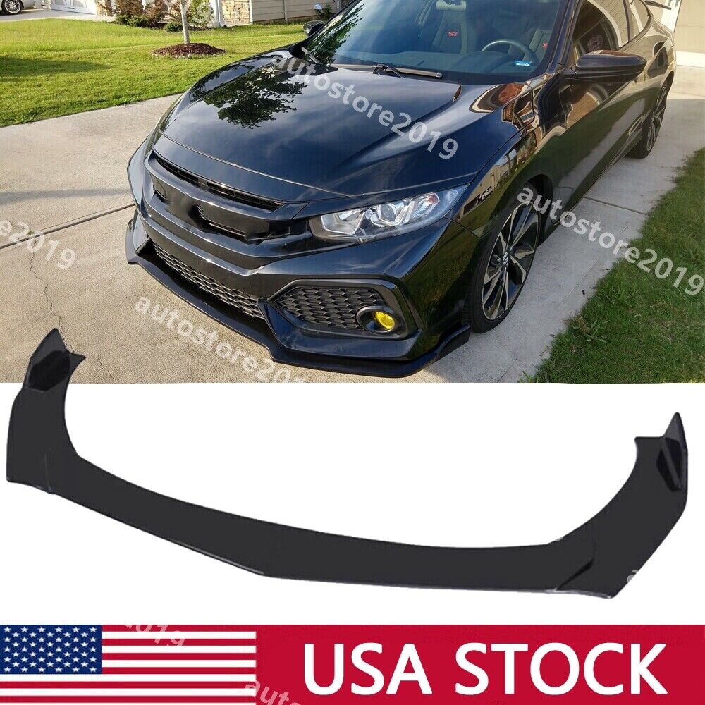 For Honda Accord Coupe Sedan Front Bumper Lip Kit Splitter Spoiler Black New USA