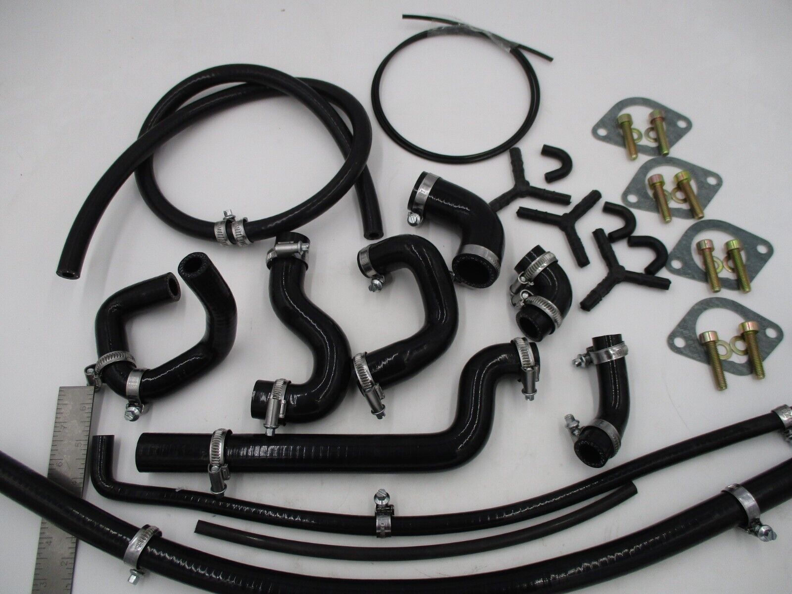 PORSCHE 944 TURBO 86 TO 87 SILICONE VACUUM HOSE KIT  W/CLAMPS AND HARDWARE  NEW