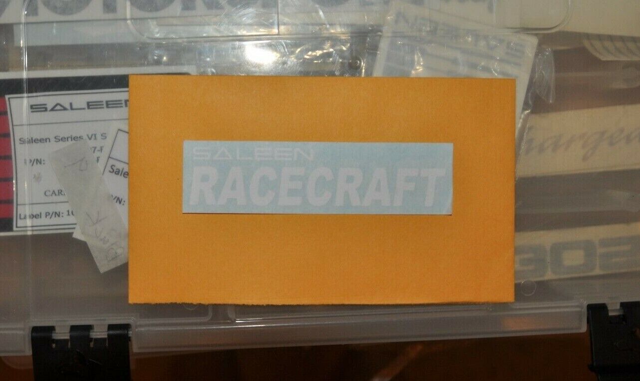 Saleen Racecraft Decal white OEM original 4 \'\'