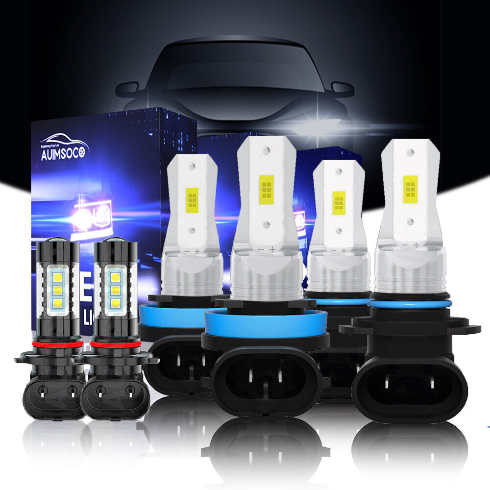 For Ram 1500 2500 3500 w/o Projector-type 2013-2018 LED Headlight Fog Light Bulb