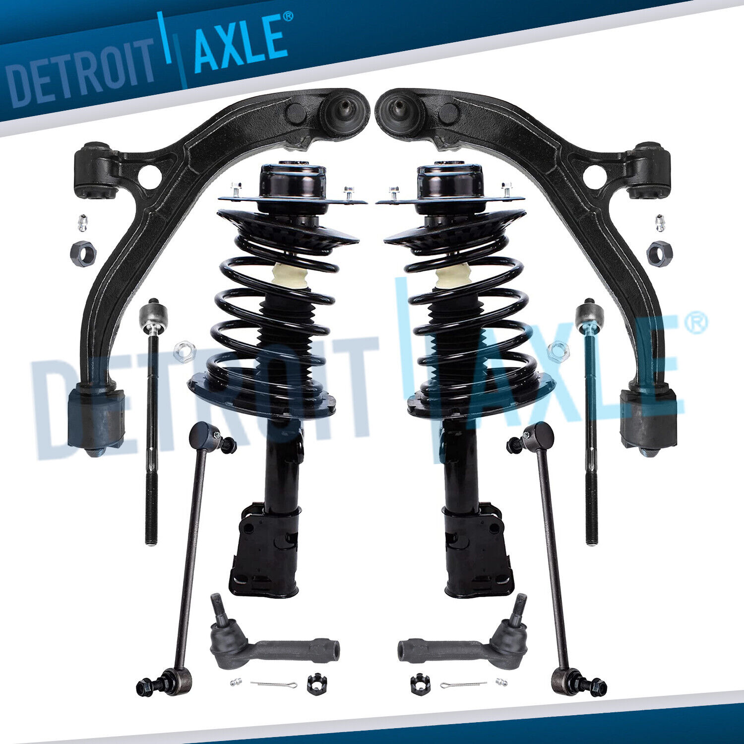 10pc Front Struts Lower Control Arms Suspension Kit for Town & Country Caravan