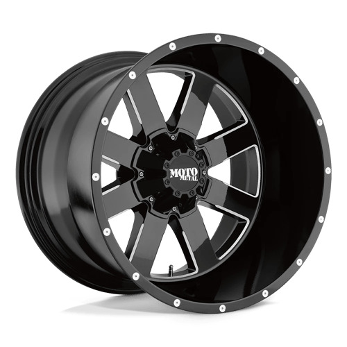 [ 4 ] Moro Metal Wheels Mo962 - Gloss Black Milled 5x5.0/5.5 / 20x10\