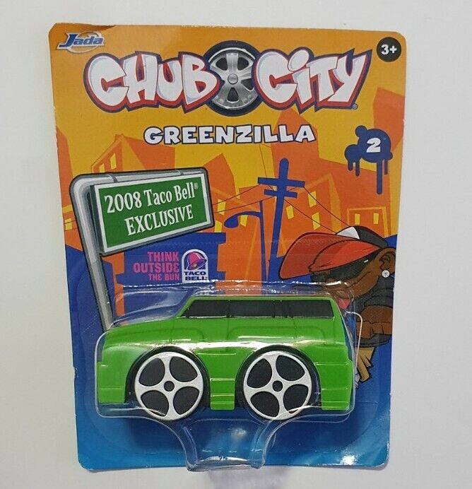 Jada Chub City Greenzilla Jada Toys JDM 2008 Taco Bell Exclusive Rare Miniature 