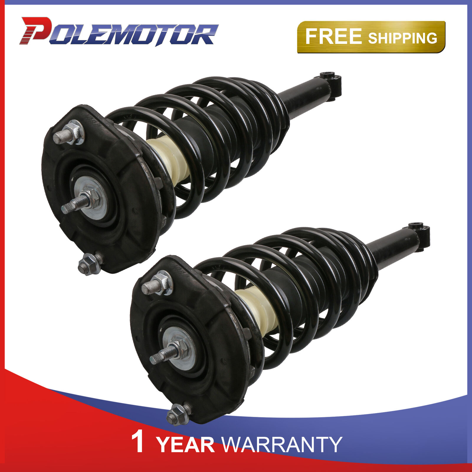 Pair Complete Rear Strut For 00-03 Nissan Maxima 02-04 Infiniti I35 Left & Right