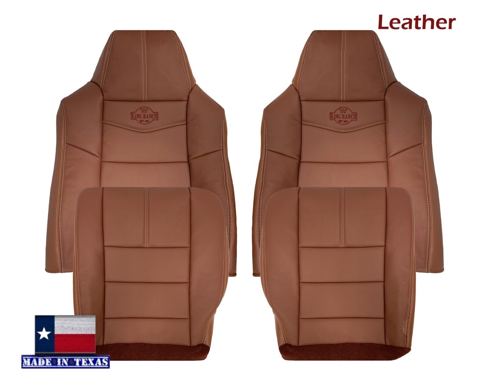 For 2008 - 2010 Ford F250 F350 F450 Super Duty King Ranch Leather Seat Covers