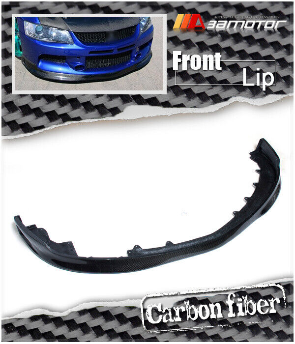 Carbon MR Style Front Bumper Lip Spoiler fit for Mitsubishi EVO 9 EVOLUTION IX