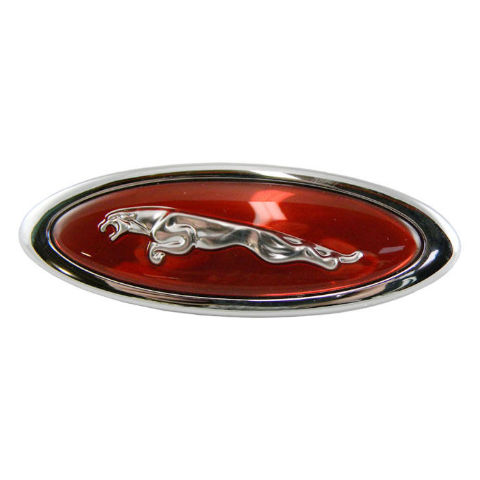 Jaguar XKR RED Left Fender Badge Leaper Emblem HJD5771AA 2000-2006 OEM