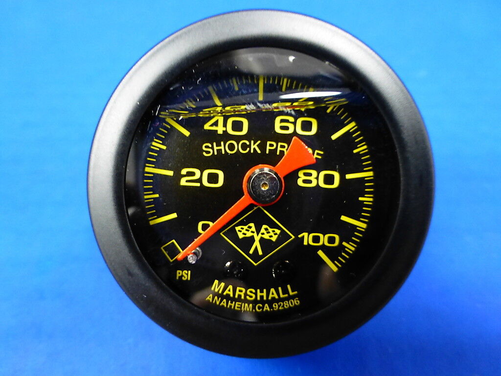 Marshall Gauge 0-100 psi Fuel Pressure Oil Pressure 1.5\