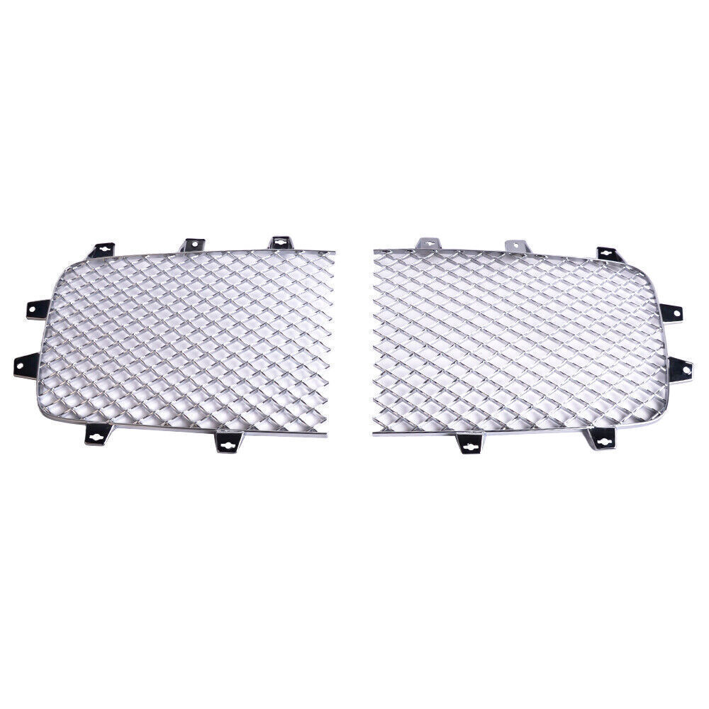NEW LH + RH Chrome Grill Mesh For Bentley Continental Gt Gtc 3W3853683 3W3853684