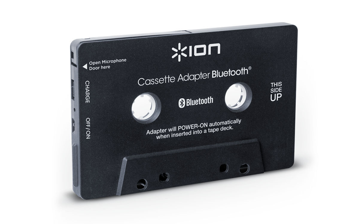 Ion Audio Cassette Bluetooth Adapter Music Receiver for Cassette Deck (Black)NEW