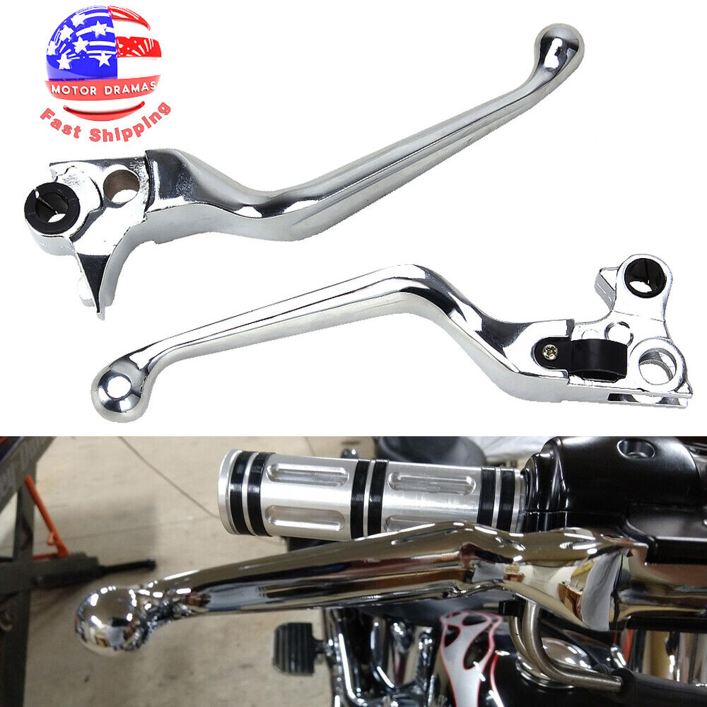 Chrome Hand Levers Clutch Brake Lever For Harley Sportster Heritage Softail Dyna